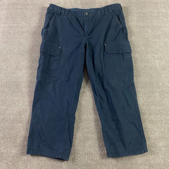 Duluth Trading Co. Cargo Pants Men's 46 x 30 Cotton Blue Utility - Picture 1 of 10